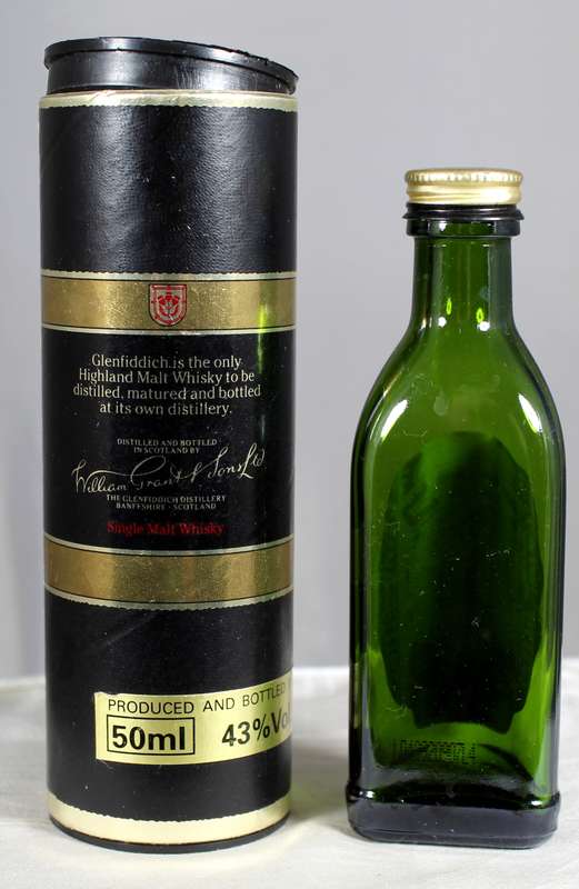 Mini liquor bottles - Glenfiddich Scotch whisky