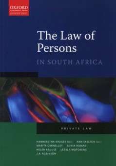 THE LAW OF PERSONS IN SOUTH AFRICA (PAPERBACK)