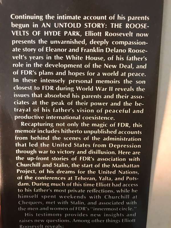 The Roosevelts in the White House: A Rendezvous with Destiny - Elliott Roosevelt & James Brough