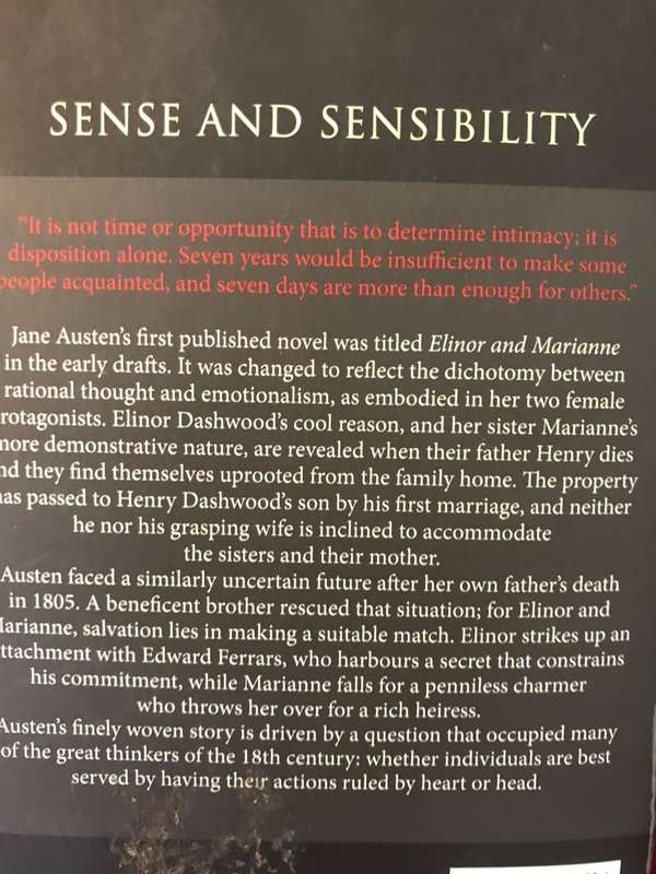 Sense and Sensibility - Jane Austen