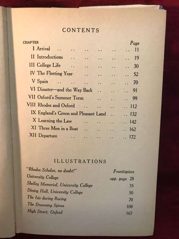 The Substance: The Story of a Rhodes Scholar at Oxford - Brian Bamford (1959 1st Edition Hardcover)