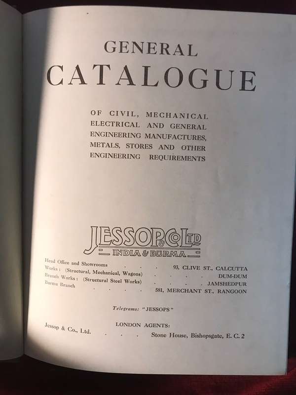 General Catalogue 1936 - Jessop & Co Ltd | India & Burma | Revised 1938