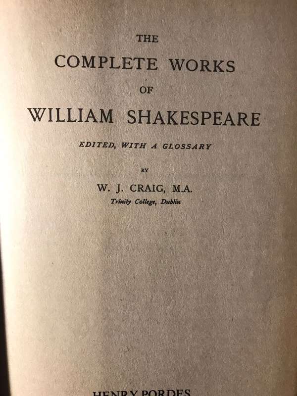 The Complete Works of William Shakespeare (1987 Hardcover)