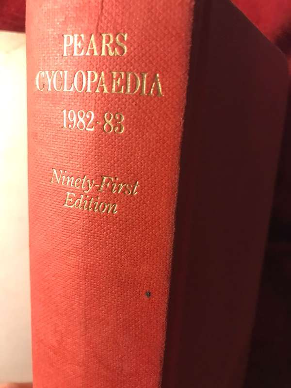 Pears Cyclopaedia - 91st Edition - 1982