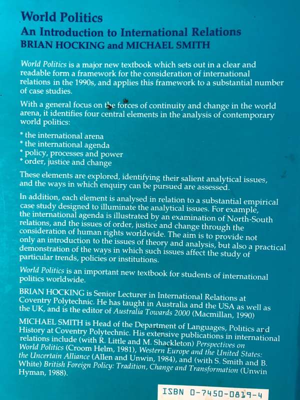 World Politics: An Introduction to International Relations - Brian Hocking & Michael Smith