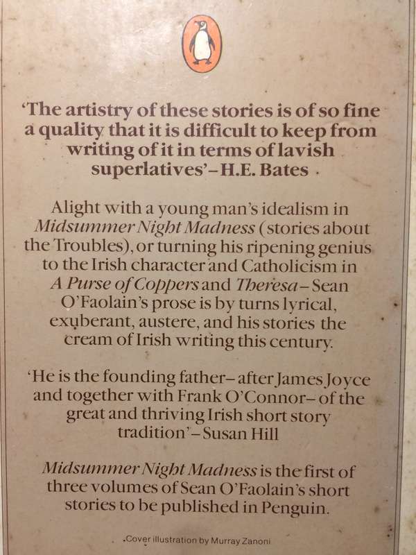Midsummer Night Madness: Collected Short Stories Vol 1 - Sean O'Faolain