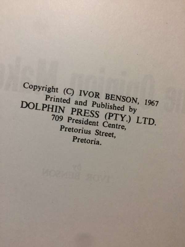 The Opinion Makers - Ivor Benson (1967 1st Edition Hardcover)