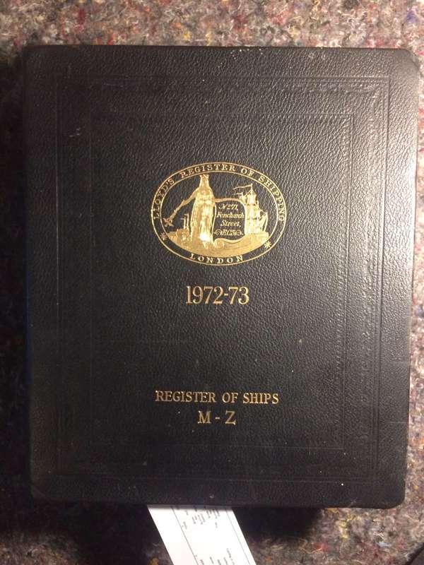 Lloyd's Register of Shipping 1972-73: Register of Ships - 2 Vols (A-L & M-Z) RARE & LEATHER BOUND