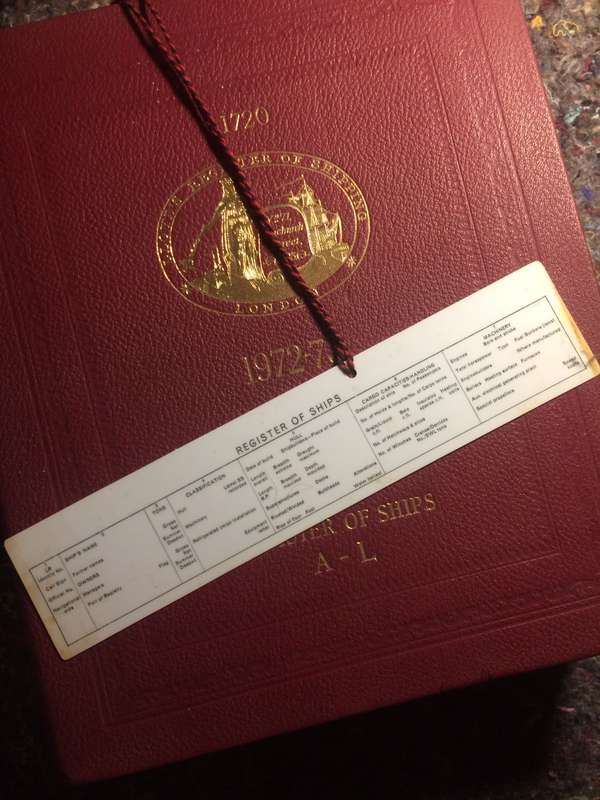 Lloyd's Register of Shipping 1972-73: Register of Ships - 2 Vols (A-L & M-Z) RARE & LEATHER BOUND