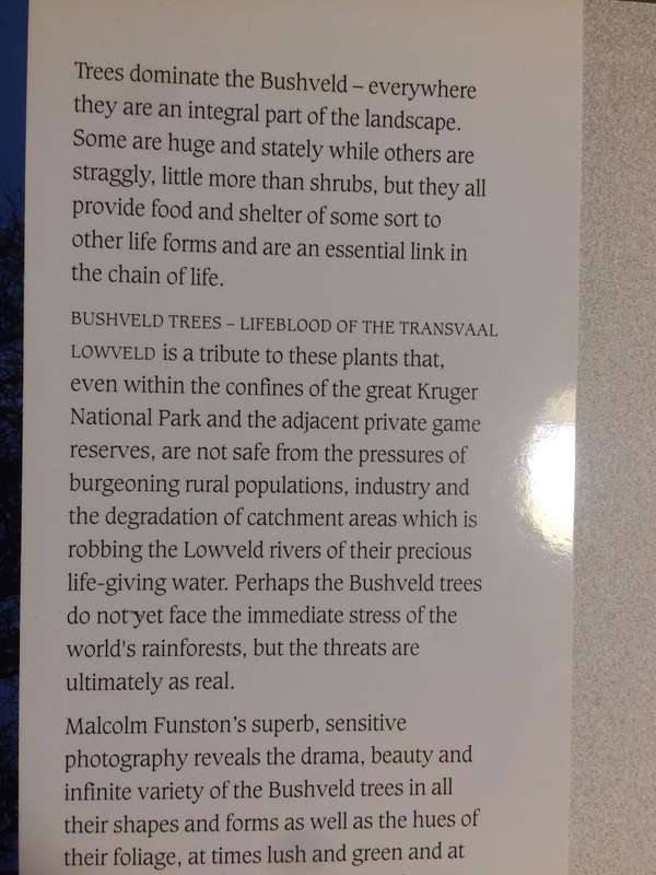 Bushveld Trees: Lifeblood of the Transvaal Lowveld - Malcolm Funston (2005 Hardcover)