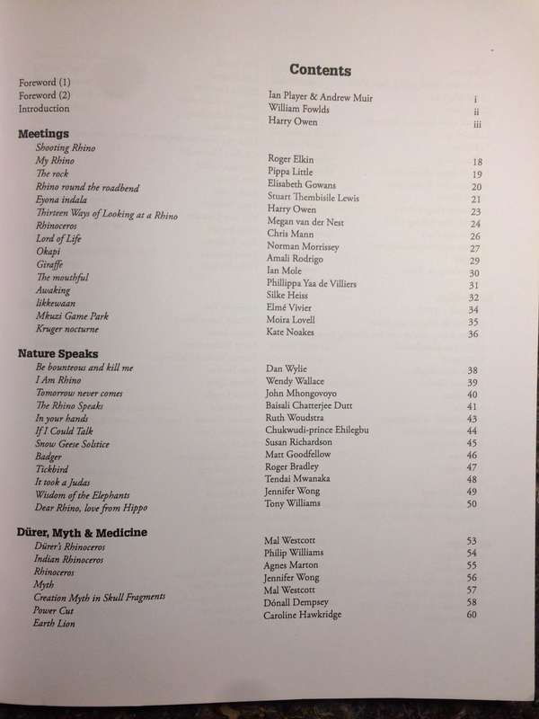 For Rhino in a Shrinking World: An International Anthology (2013 1st Edition)