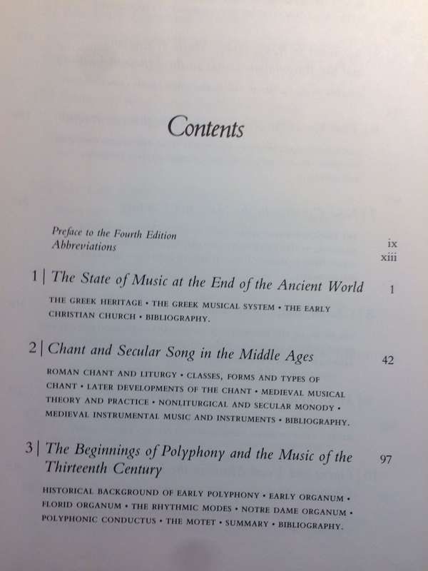 A History of Western Music: Fourth Edition - Donald J Grout & Claude V Palisca (HARDCOVER)