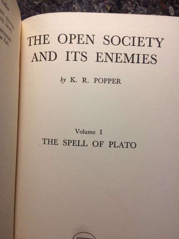The Open Society and Its Enemies: Volumes I & II - Karl Popper (1957 2x Hardcover Set RARE)