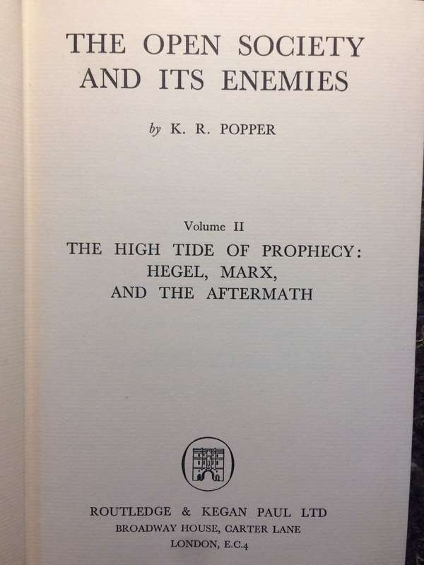 The Open Society and Its Enemies: Volumes I & II - Karl Popper (1957 2x Hardcover Set RARE)