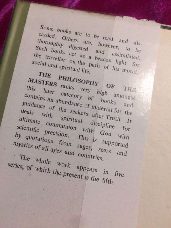 Philosophy of the Masters: Series V - Huzur Maharaj Sawan Singh Ji (1977 Hardcover)