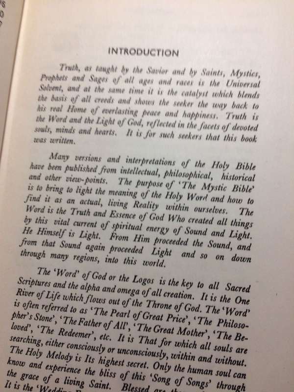 The Mystic Bible - Dr Randolph Stone (1977 Hardcover)
