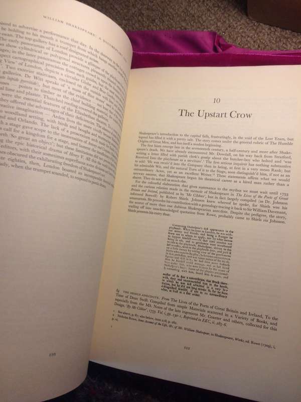 William Shakespeare: A Documentary Life - S Schoenbaum | 1975 1st Ed |Gifted to Guy Butler at Rhodes