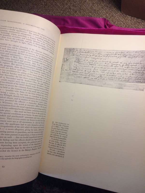 William Shakespeare: A Documentary Life - S Schoenbaum | 1975 1st Ed |Gifted to Guy Butler at Rhodes