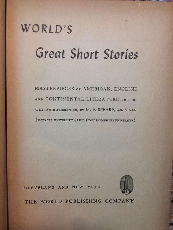 World's Great Short Stories (1945 Hardcover)