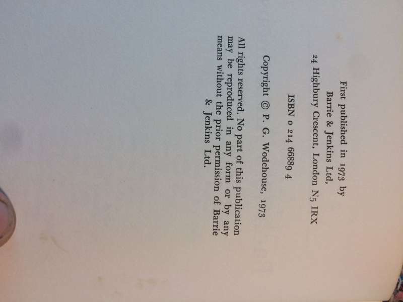 Bachelors Anonymous - PG Wodehouse (1973 1st Edition Hardcover)