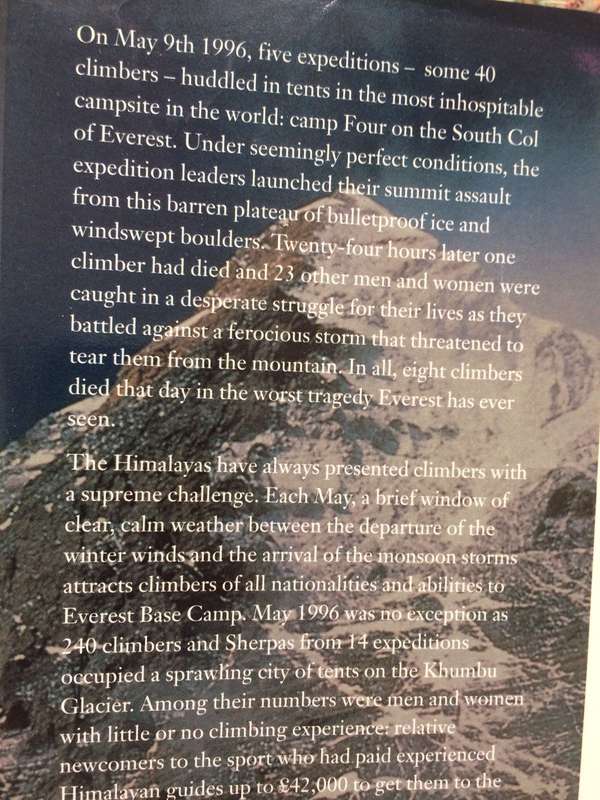 Into Thin Air: A Personal Account of the Everest Disaster - Jon Krakauer (1997 1st Edition Hardcover
