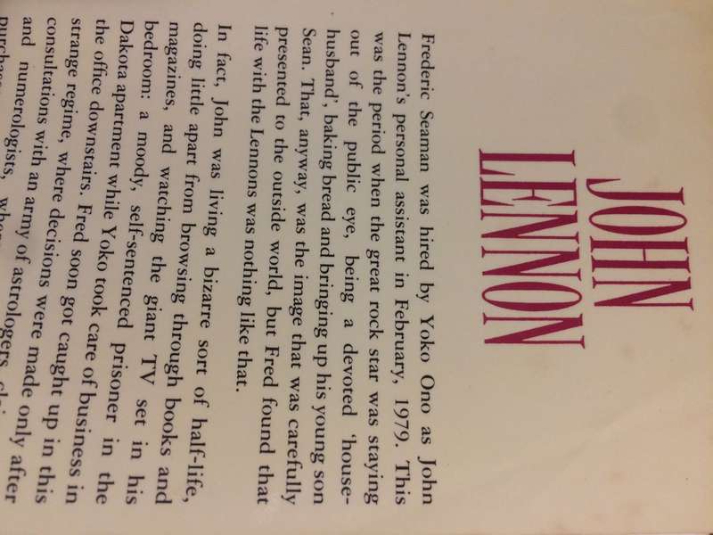 John Lennon: Living on Borrowed Time - A Personal Memoir by Frederic Seaman (1991 1st Edition)