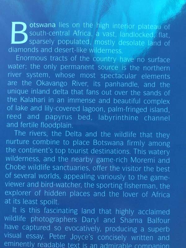 This is Botswana - Daryl & Sharna Balfour, Text by Peter Joyce (2005 Hardcover RARE)