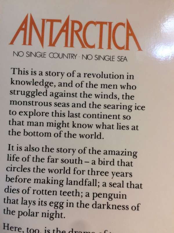 Antarctica: No Single Country, No Single Sea - Bond & Siegfried & Johnson (1979 1st Edition)