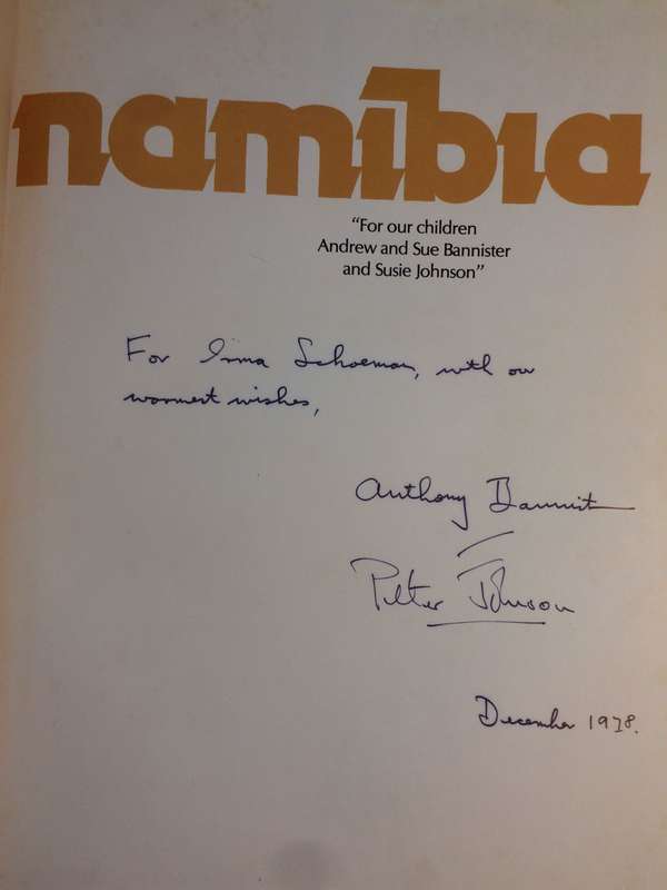 Namibia - Anthony Bannister & Peter Johnson | 1978 1st Edition | SIGNED by AUTHORS