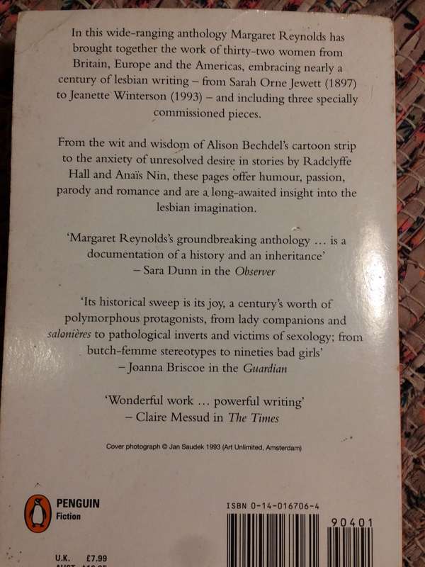 The Penguin Book of Lesbian Short Stories - Edited by Margaret Reynolds