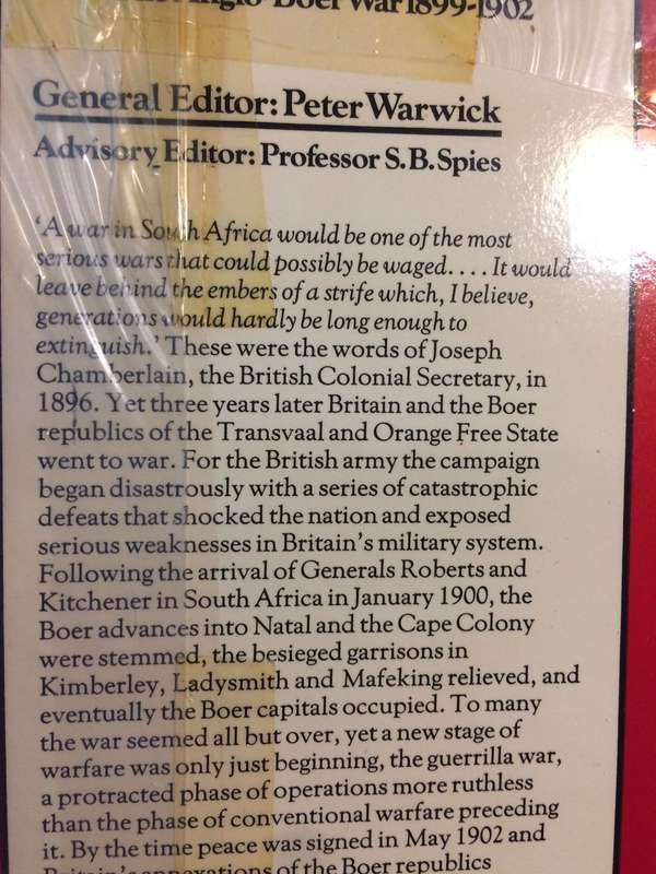 The South African War: The Anglo-Boer War 1899 - 1902 | Peter Warwick (1980 1st Edition Hardcover)