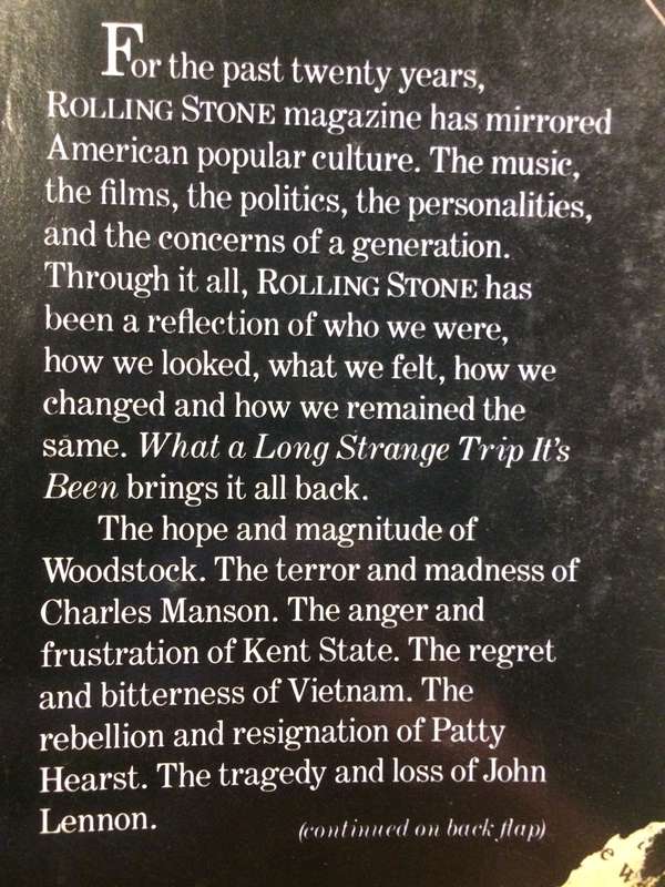 20 Years of Rolling Stone: What a Long, Strange Trip It's Been - Jann S Wenner (Ed) 1987 1st Edition