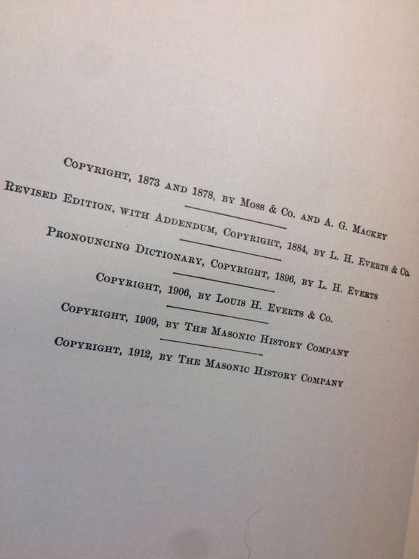 Encyclopaedia of Freemasonry and Its Kindred Sciences - Albert Mackey (1916 Large Hardcover)