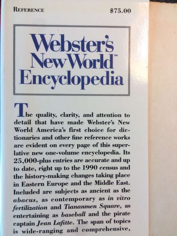 Webster`s New World Encyclopedia