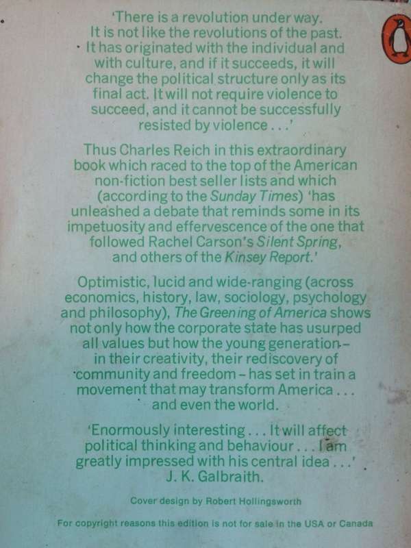 The Greening of America - Charles A Reich