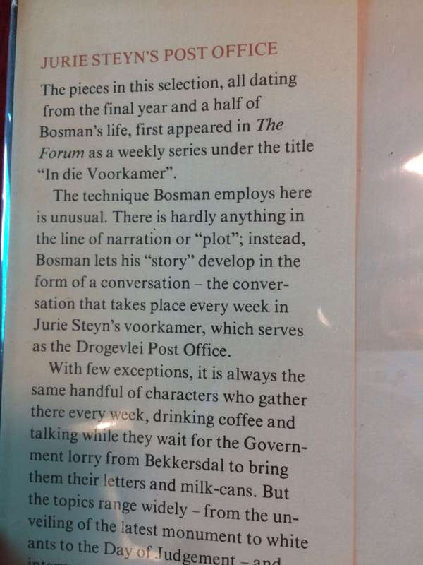 Jurie Steyn's Post Office - Herman Charles Bosman (1980 Hardcover)