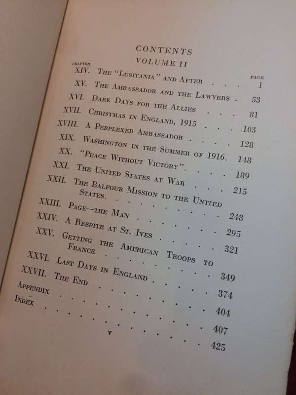 The Life and Letters of Walter H. Page Vol II - Burton J. Hendrick (1922 1st Edition Hardcover)