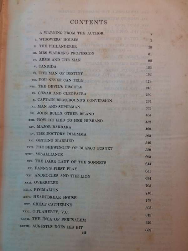 The Complete Plays of Bernard Shaw (1934 1st Edition Hardcover) Antiquarian Collectible RARE