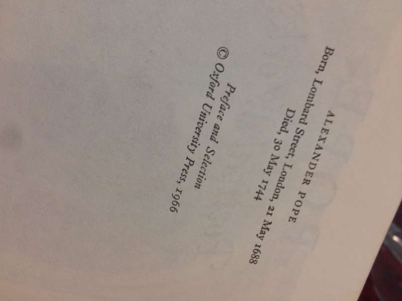 Pope: Poetical Works - Alexander Pope | Edited by Herbert Davis (1966 1st Edition Hardcover)