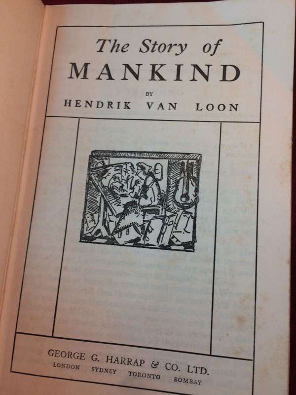 The Story of Mankind - Hendrik Willem van Loon (1947 Hardcover)