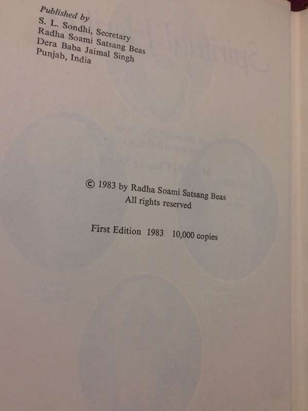Spiritual Heritage - Maharaj Charan Singh (1983 1st Edition Hardcover EX)