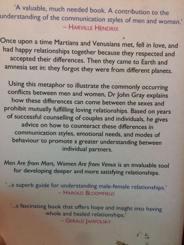 Men Are From Mars, Woman Are From Venus - John Gray