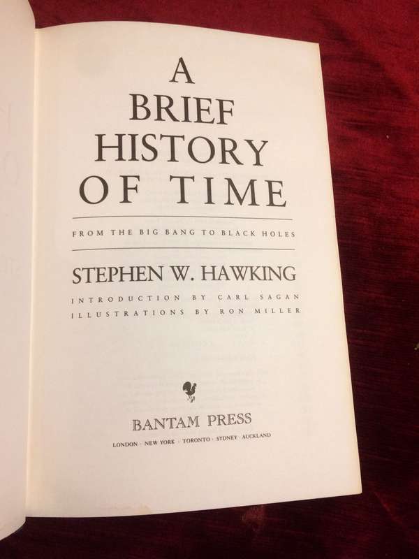 A Brief History of Time - Stephen W Hawking (1992 Hardcover)