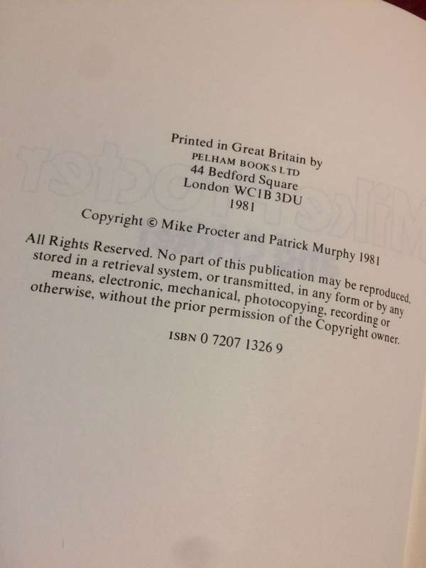 Mike Proctor and Cricket (1981 1st Edition Hardcover)