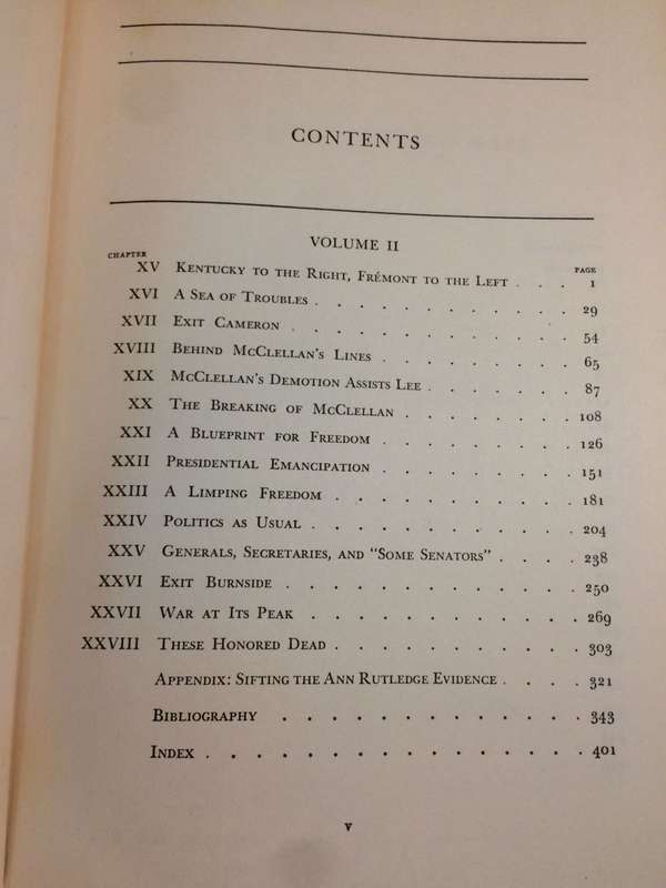 Lincoln the President: Springfield to Gettysburg Volume Two - JG Randall (1948 1st Ed Hardcover)
