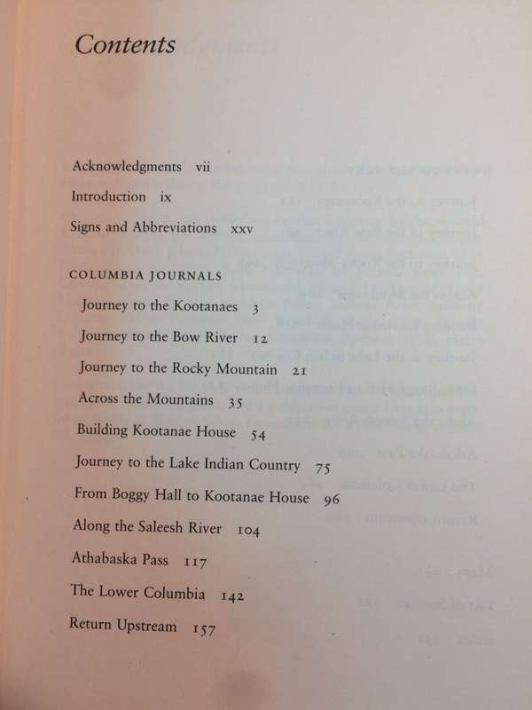 Columbia Journals - David Thompson (Edited by Barbara Belyea)