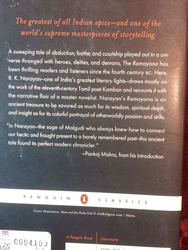 The Ramayana: A Shortened Modern Prose Version of the Indian Epic - RK Narayana