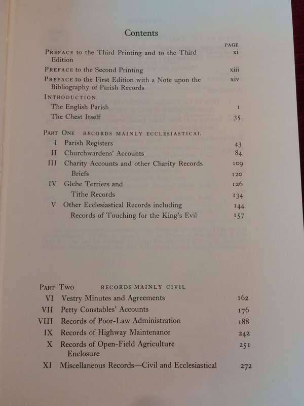 The Parish Chest - WE Tate (Family Histories)