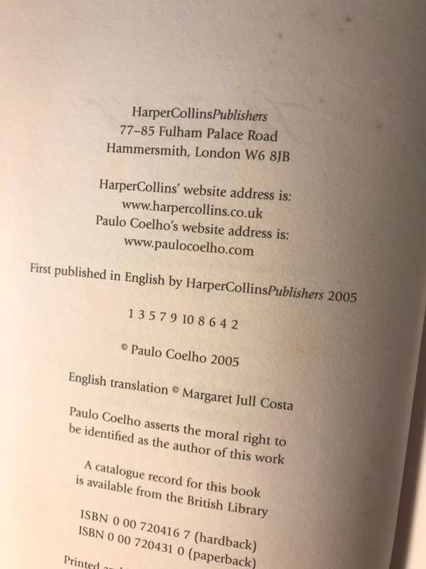 The Zahir - Paulo Coehlo (2005 1st Edition Hardcover)