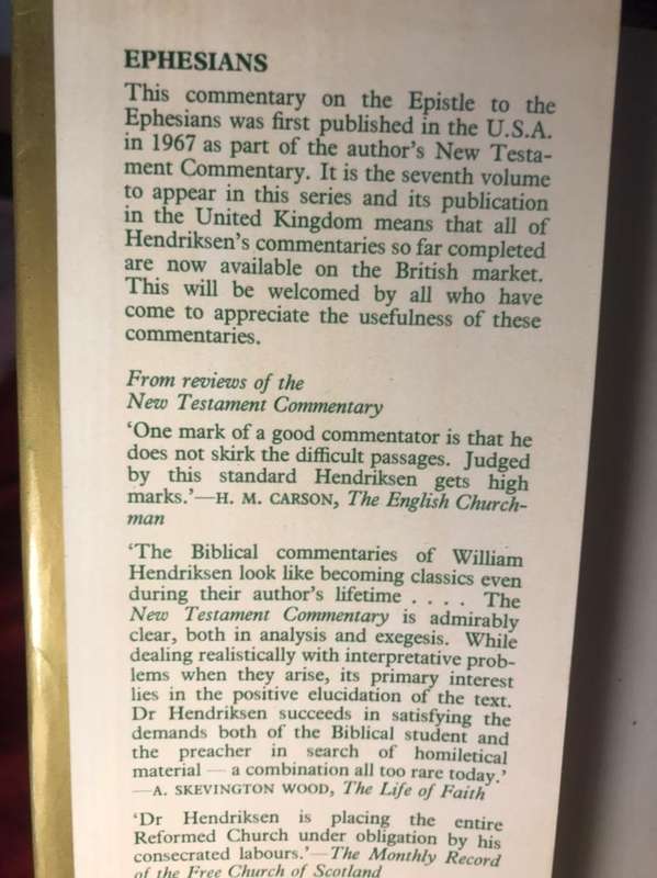Ephesians: New Testament Commentary - William Hendriksen (1972 1st Edition Hardcover)